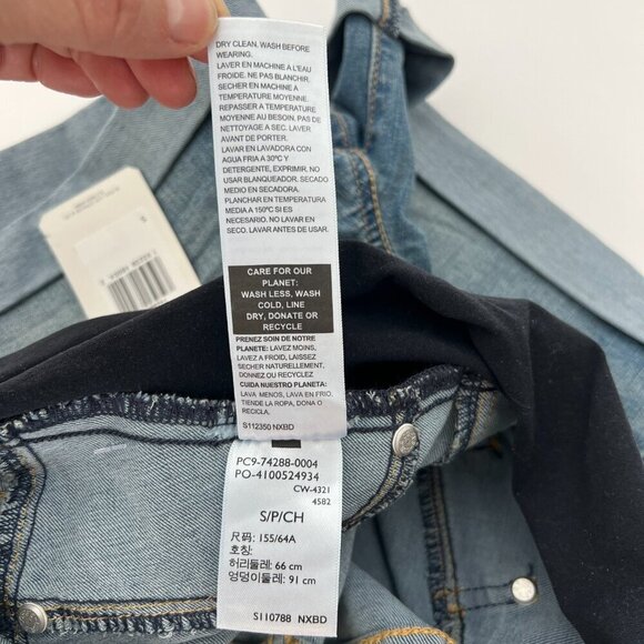 NWT- Sz S Maternity- Levi's Signature Gold Mid-Rise Rolled Hem 3" Shortie Shorts - Picture 11 of 11